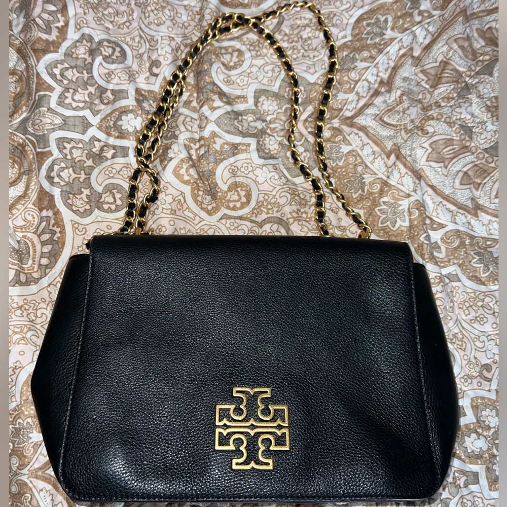 Tory Burch Black Leather Shoulder Bag